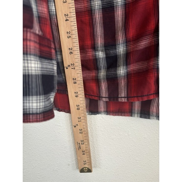 Urban Pipeline Mens XL Shirt Flannel Button Red Blue Plaid - Picture 6 of 7